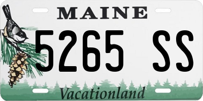 ME license plate 5265SS