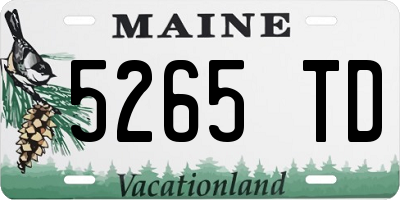 ME license plate 5265TD