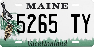 ME license plate 5265TY