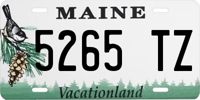 ME license plate 5265TZ