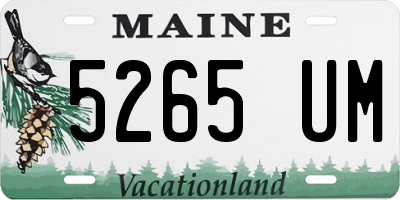 ME license plate 5265UM