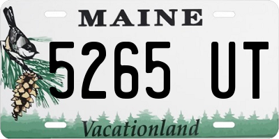 ME license plate 5265UT