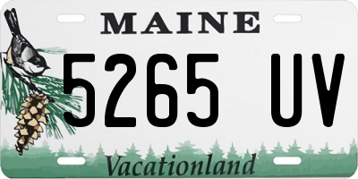 ME license plate 5265UV