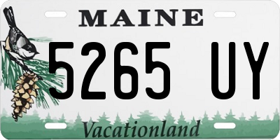 ME license plate 5265UY