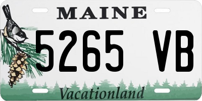 ME license plate 5265VB