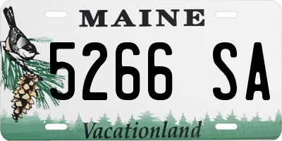 ME license plate 5266SA