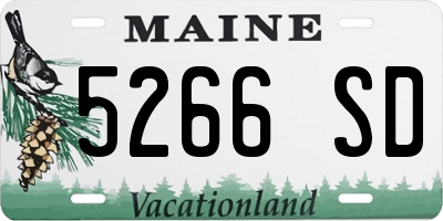 ME license plate 5266SD