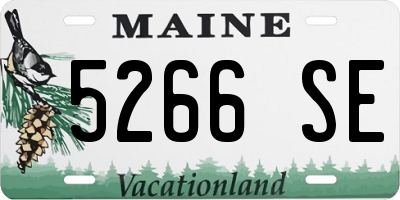ME license plate 5266SE