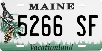 ME license plate 5266SF