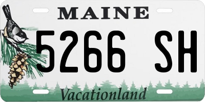ME license plate 5266SH