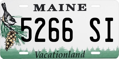 ME license plate 5266SI