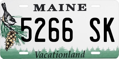 ME license plate 5266SK