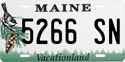 ME license plate 5266SN
