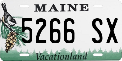 ME license plate 5266SX
