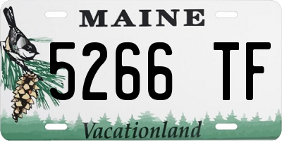 ME license plate 5266TF