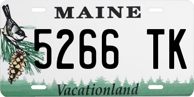 ME license plate 5266TK
