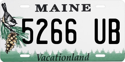 ME license plate 5266UB