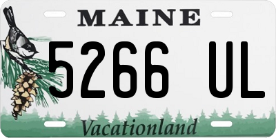 ME license plate 5266UL