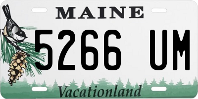 ME license plate 5266UM