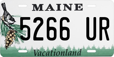 ME license plate 5266UR