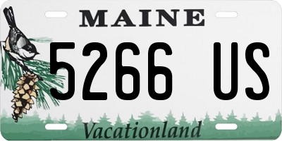 ME license plate 5266US