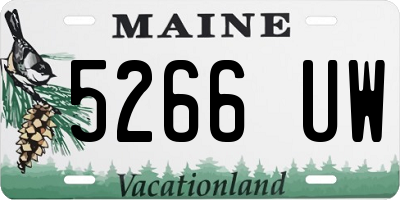 ME license plate 5266UW