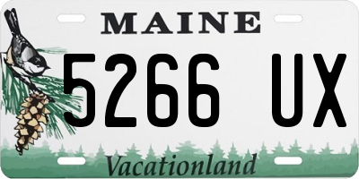 ME license plate 5266UX