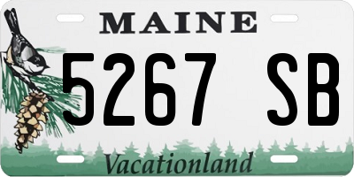 ME license plate 5267SB