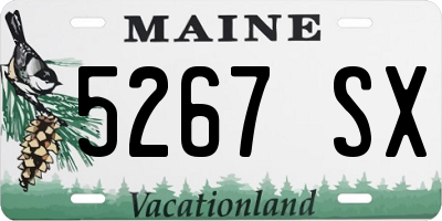 ME license plate 5267SX