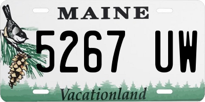 ME license plate 5267UW