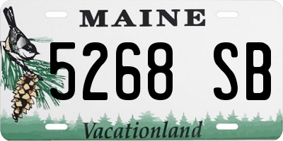 ME license plate 5268SB