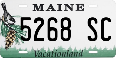ME license plate 5268SC