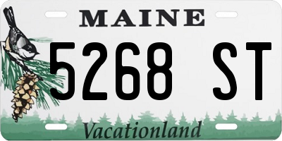 ME license plate 5268ST