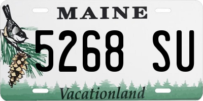 ME license plate 5268SU