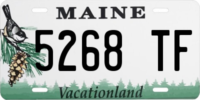 ME license plate 5268TF