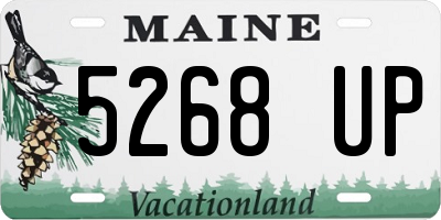 ME license plate 5268UP