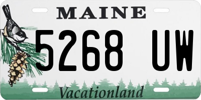 ME license plate 5268UW