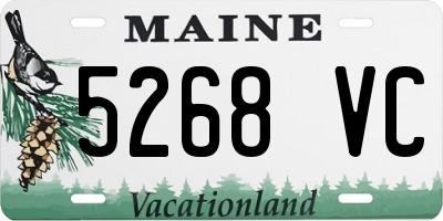 ME license plate 5268VC