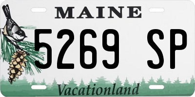 ME license plate 5269SP