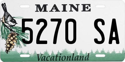 ME license plate 5270SA