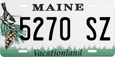 ME license plate 5270SZ