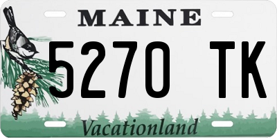 ME license plate 5270TK