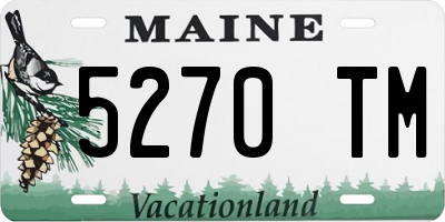 ME license plate 5270TM
