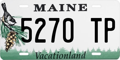 ME license plate 5270TP