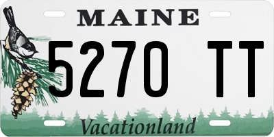 ME license plate 5270TT