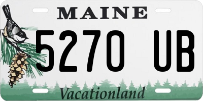 ME license plate 5270UB