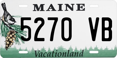 ME license plate 5270VB