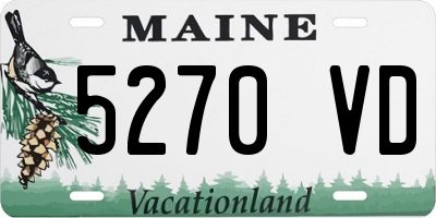 ME license plate 5270VD