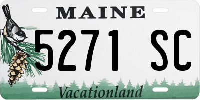ME license plate 5271SC
