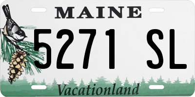 ME license plate 5271SL
